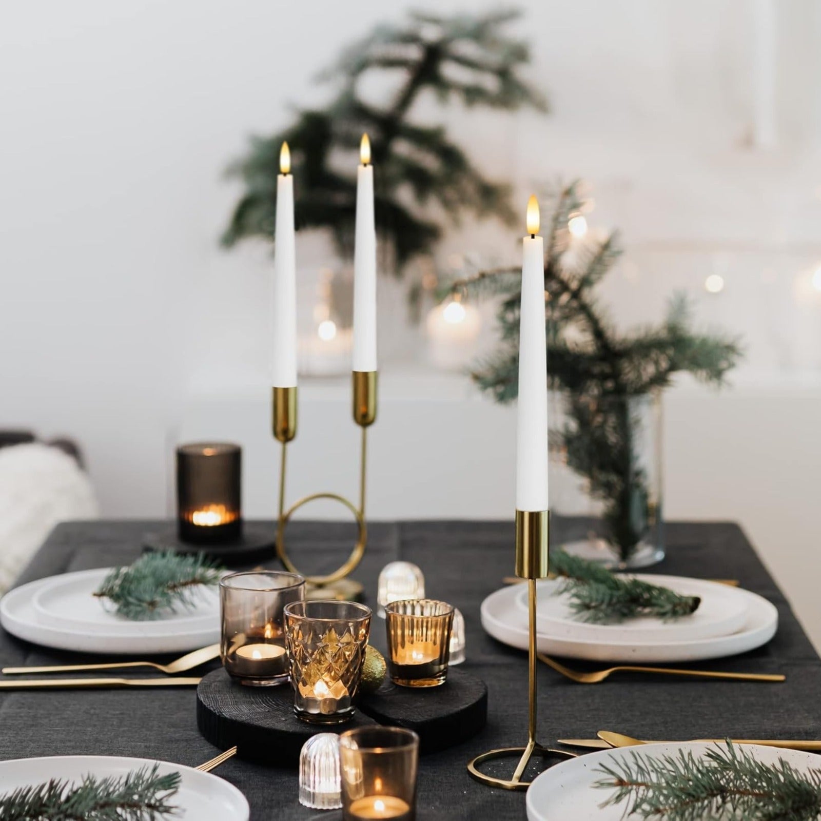 Vela Led Larga Efecto Real Decoracion X2